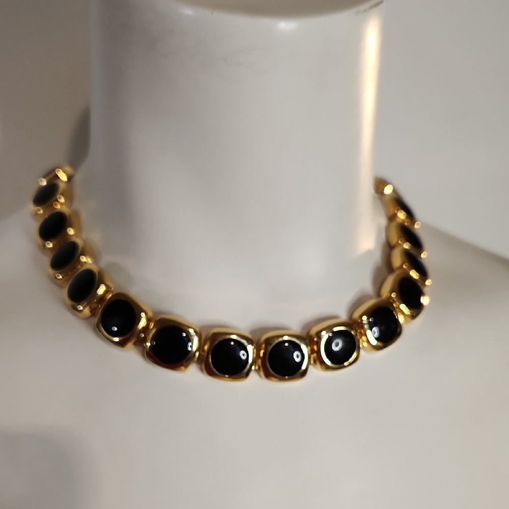🔥 Goldtone and Black Chocker Necklace